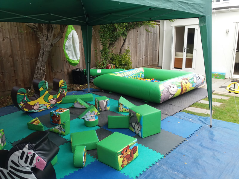 Jungle softplay and inflatable ballpond